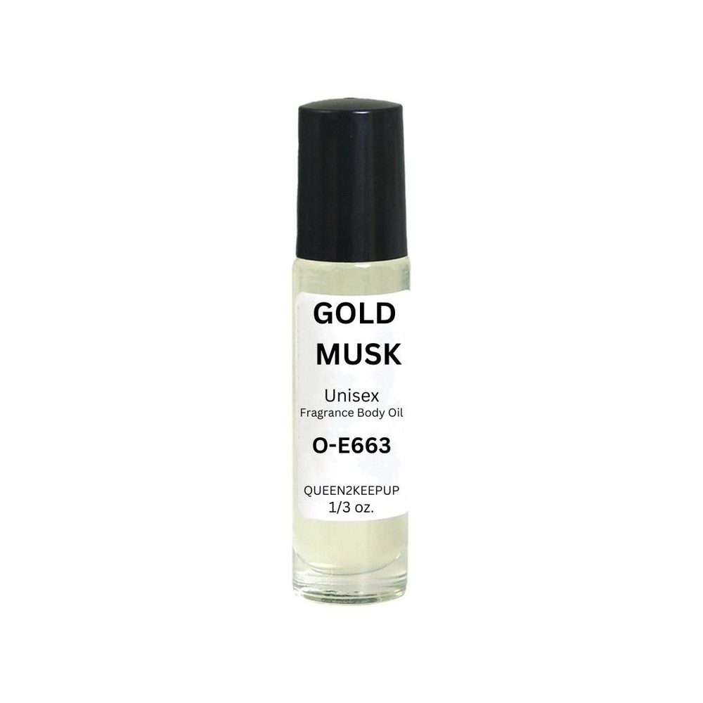 Gold Musk (Unisex) Body Oil 10 ml Fragrance All Natural 1/3 oz Roll-On Scent